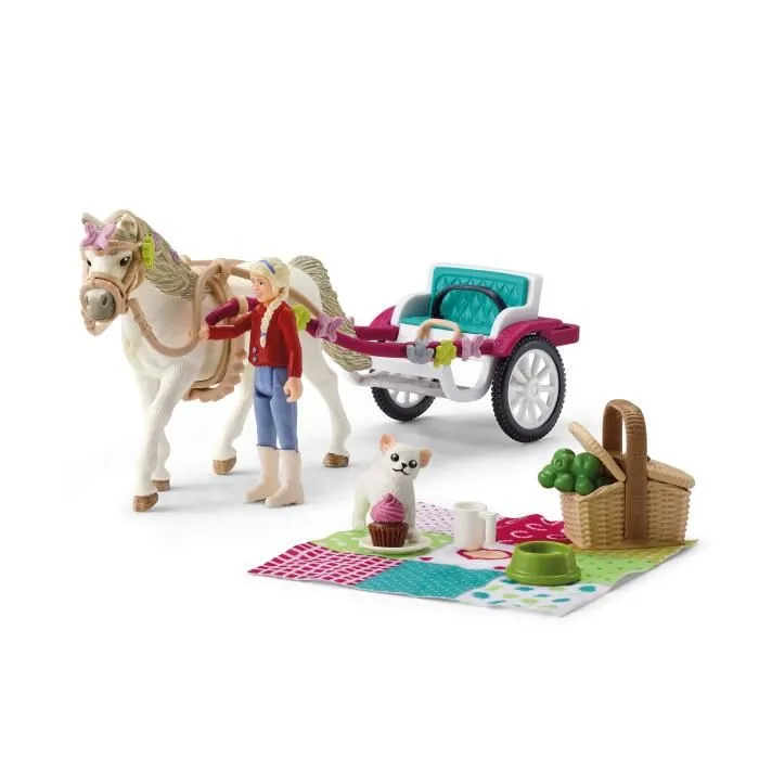 Schleich 42467 Horse Club - Calèche pour spectacle équestre, coffret avec 32 éléments dont 1 cheval et 1 personnage Schleich 42467 Horse Club - Calèche pour spectacle équestre, coffret avec 32 éléments dont 1 cheval et 1 personnage