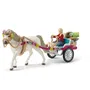 Schleich 42467 Horse Club - Calèche pour spectacle équestre, coffret avec 32 éléments dont 1 cheval et 1 personnage