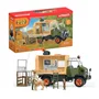 Schleich 42475 WILD LIFE - Coffret de jeu Gros camion de sauvetage d'animaux, 45 pièces avec figurines de ranger et animaux, jouet pour enfant dès 3 ans