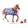 Schleich 42360 - Set de 5 pièces Cheval Club avec figurine cheval Pur-sang anglais, couverture, cravache et pommes - Jouet enfant réaliste 5 ans et plus