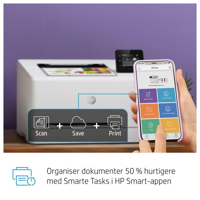 HP Imprimante Laser Jet Pro M255dw - Laser Couleur, WiFi, Impression Recto Verso Automatique, 22 ppm, A4