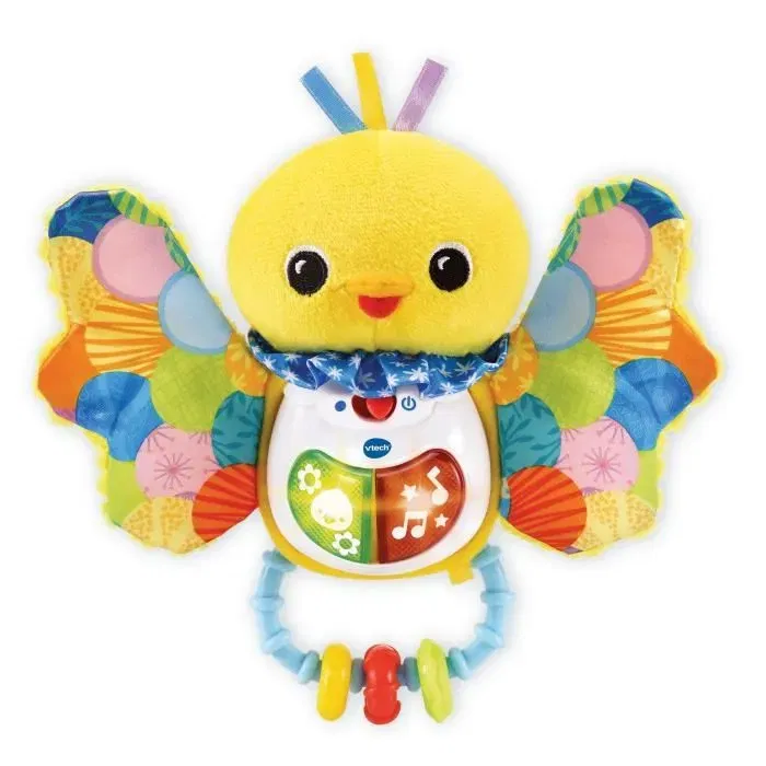 Vtech Baby Hochet Piou-Piou Éveil des Sens - Hochet Parlant et Lumineux avec Musique pour Bébé, Développe la Motricité, À partir de 3 Mois