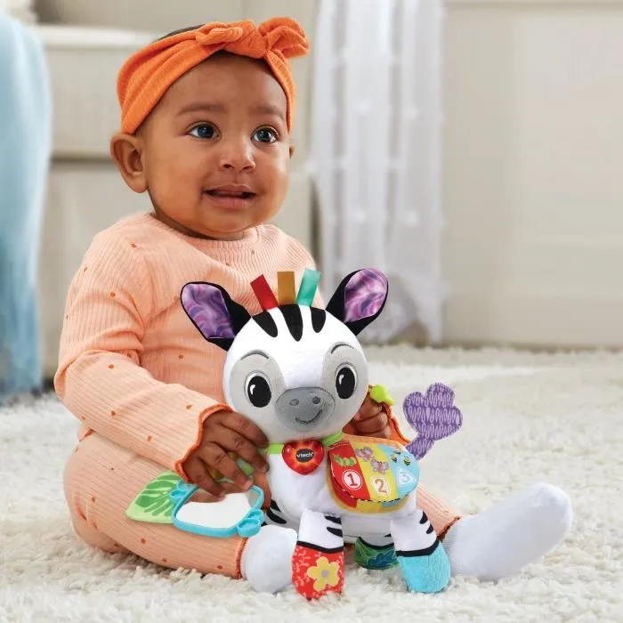 VTECH BABY Timéo, P'tit Zèbre d'Activités - Peluche musicale éducative pour bébé de 3 à 24 mois - Garantie 2 ans VTECH BABY Timéo, P'tit Zèbre d'Activités - Peluche musicale éducative pour bébé de 3 à 24 mois - Garantie 2 ans