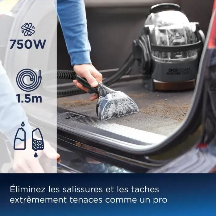Bissell 3730N SpotClean Auto Pro Select - Nettoyeur d'auto pour taches, canapé, tapis - Réservoir grande capacité, longue portée