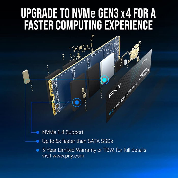 PNY CS2230 500 Go SSD Interne M.2 NVMe Gen3