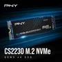 PNY CS2230 - Disque SSD interne M.2 NVMe PCIe Gen3 x4 de 1 To - Jusqu'à 3300 Mo/s en lecture et 2600 Mo/s en écriture