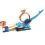 Mattel Hot Wheels - Piste de course City Défi du T-Rex avec lanceur et véhicule - Jeu en espagnol et portugais
