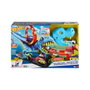 Mattel Hot Wheels - Piste de course City Défi du T-Rex avec lanceur et véhicule - Jeu en espagnol et portugais