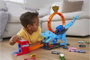 Mattel Hot Wheels - Piste de course City Défi du T-Rex avec lanceur et véhicule - Jeu en espagnol et portugais