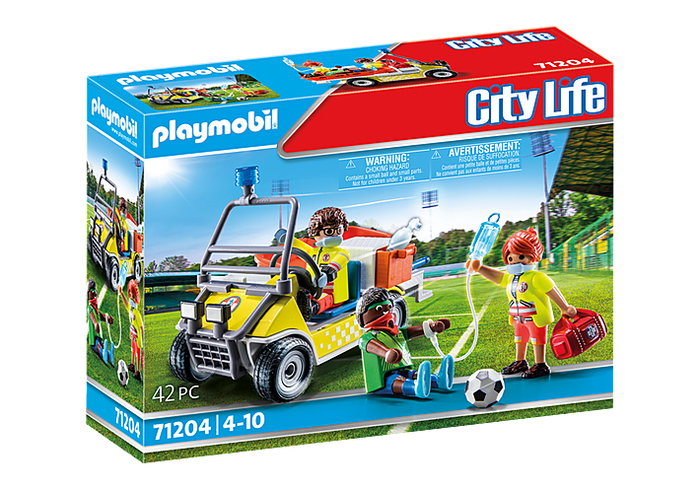 Playmobil Coche de Secours City Life avec 3 Figurines, Civière et Accessoires Playmobil Coche de Secours City Life avec 3 Figurines, Civière et Accessoires