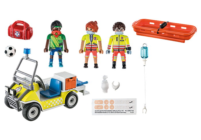 Playmobil Coche de Secours City Life avec 3 Figurines, Civière et Accessoires Playmobil Coche de Secours City Life avec 3 Figurines, Civière et Accessoires