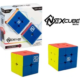 MoYu Nexcube Puzzle Cube Magnétique 3x3x3 + 2x2x2 Classic - Cube de Vitesse Ajustable avec 48 Aimants - Pour Extérieur - Neuf