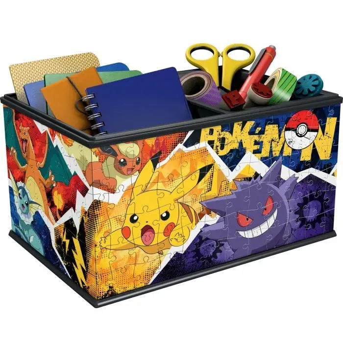 Ravensburger - Boîte de Rangement Pokémon Puzzle 3D en Plastique - 216 Pièces - Puzzle pour Enfants à Partir de 8 Ans (22,6 x 15,5 x 13,5 cm)