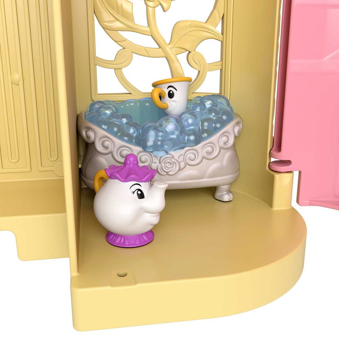 Mattel Disney Princess - Maison de poupée Château Mini de Bella HLW94 avec poupée, figurines et accessoires - Multilingue (français) - À partir de 3 ans