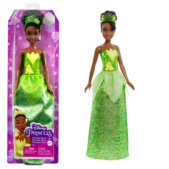 Disney Princess Poupée Tiana 29 cm HLW04 avec Tenue Scintillante, Diadème et Chaussures - Mattel Disney Princess Poupée Tiana 29 cm HLW04 avec Tenue Scintillante, Diadème et Chaussures - Mattel