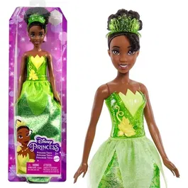 Disney Princess Poupée Tiana 29 cm HLW04 avec Tenue Scintillante, Diadème et Chaussures - Mattel