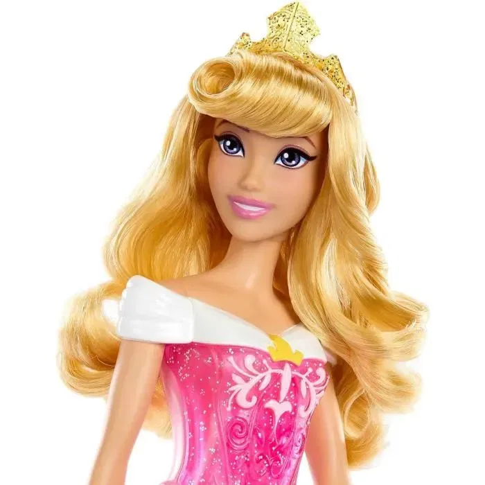 Disney Princess Poupée Aurore 29 cm avec tenue et accessoires - Mattel HLW09 - Poupée articulée inspirée du film La Belle au Bois Dormant