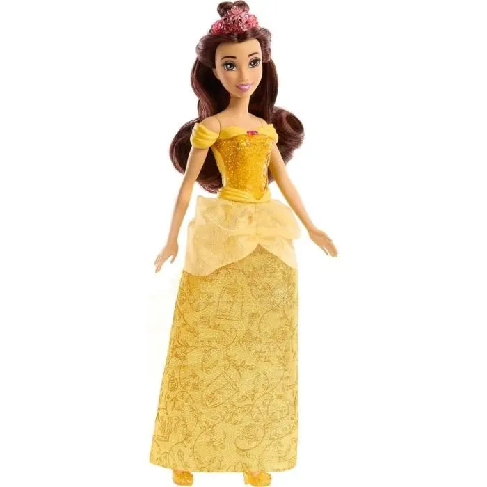 Disney Princess Poupée Belle La Belle et la Bête 29 cm HLW11 avec tenue jaune et accessoires - Jouet pour fille 3 ans et plus