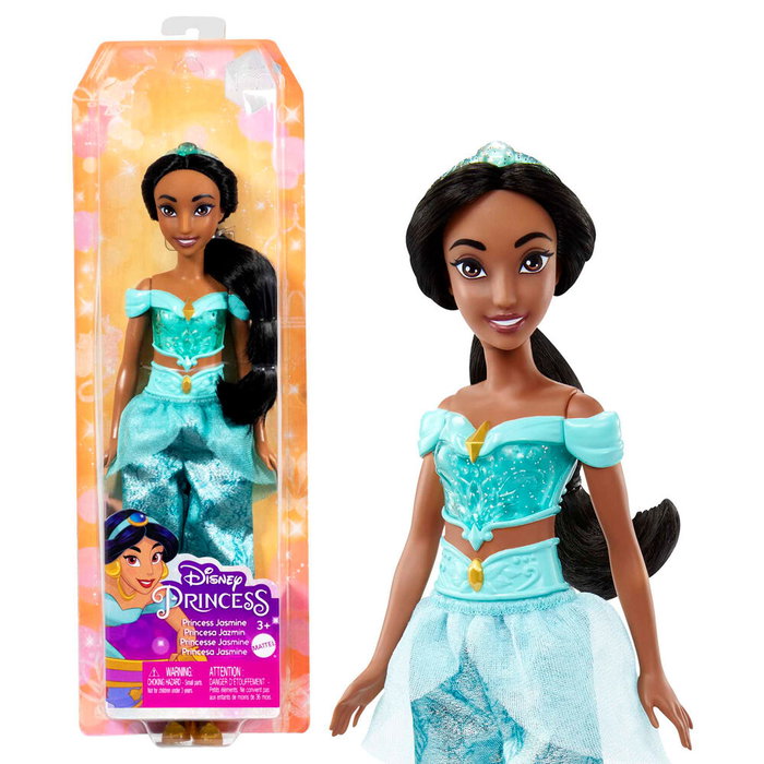 Mattel Disney Princesses Poupée Jasmine avec tenue pailletée et accessoires Mattel Disney Princesses Poupée Jasmine avec tenue pailletée et accessoires