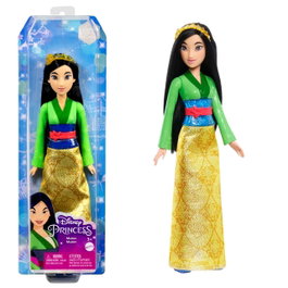 Mattel Disney Princess Poupée Mulan HLW14 - Articulée avec Tenue Brillante et Accessoires, Multilingue (Anglais, Français)