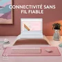 Logitech MK470 Slim - Ensemble Clavier et Souris sans fil, Silencieux, AZERTY, Rose - Souris optique 1000 dpi