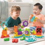 MEGA BLOKS - Train à Chenilles Hkn44 Mega Blocks - 30 Blocs Sensoriels de Construction - Jeu d'Éveil pour Enfants à Partir de 12 Mois