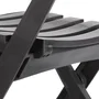Grill Me - Chaise Pliante Miami - Anthracite - Résistante aux Intempéries et aux UV - Facile à Ranger et Nettoyer - 42 x 50 x 80 cm