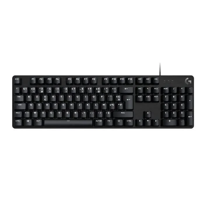 Logitech G G413 SE - Clavier gaming mécanique filaire AZERTY, rétroéclairé, anti-ghosting, format complet, noir avec châssis aluminium, compatible Windows et macOS