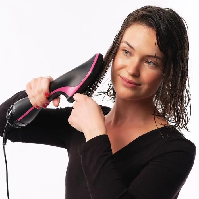 Revlon RVDR5212E3 Brosse Sèche-Lissante Salon One-Step - Sèche-cheveux et lissage, réglage de température, picots démêlants, garantie 2 ans