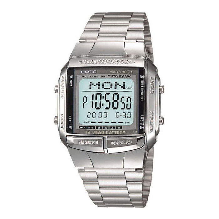 Montre Homme Casio DATABANK Argenté (Ø 38 mm) Montre Homme Casio DATABANK Argenté (Ø 38 mm)