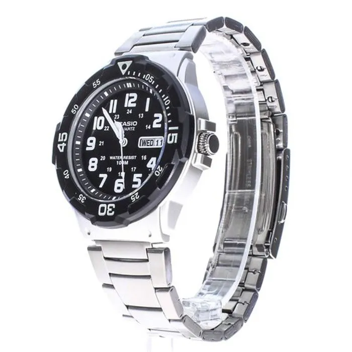 Casio Montre Analogique Homme avec Affichage de la Date et Jour, Aiguilles Luminova, Cadran Bleu, Réf. F-108