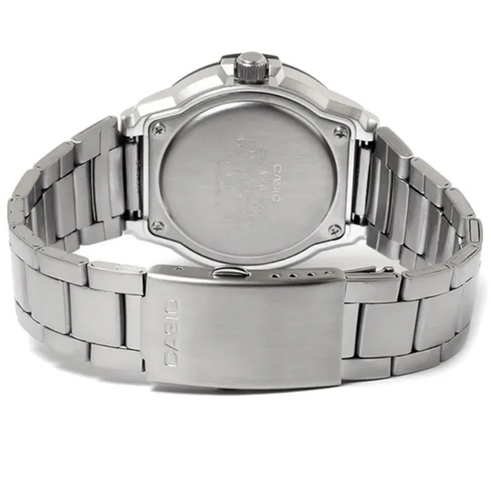 Casio Montre Analogique Homme avec Affichage de la Date et Jour, Aiguilles Luminova, Cadran Bleu, Réf. F-108