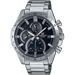 Casio EFR-571D-1AVUEF Montre Quartz Edifice à Chronographe, Boîtier et Bracelet Acier, Verre Minéral, Etanchéité 10 bar, Gris