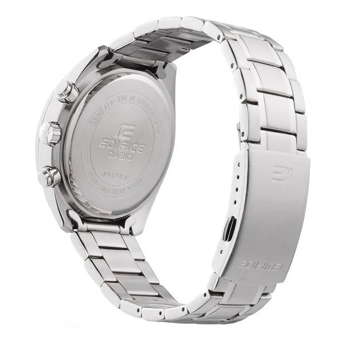 Casio EDIFICE Montre Homme en Acier Inoxydable, Mouvement Quartz, Verre Minéral, Étanche 10 ATM