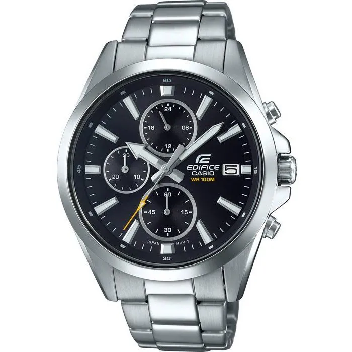 Casio EDIFICE Montre Homme en Acier Inoxydable, Mouvement Quartz, Verre Minéral, Étanche 10 ATM