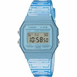 Casio F-91WS-2EF Montre numérique bleue