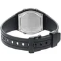 Casio Montre Mixte Vintage - Boîtier et Bracelet Résine Noir avec Éclairage LED, Chronomètre, Alarme et Étanchéité 5 Bar