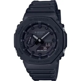Casio G-Shock GA-2100-1A1ER CasiOak Montre Homme Résistante aux Chocs Multifonctions Noir Chronographe Affichage Double