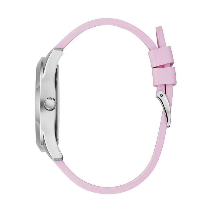 Guess W1223L1 avec bracelet rose et boîtier argenté Guess W1223L1 avec bracelet rose et boîtier argenté