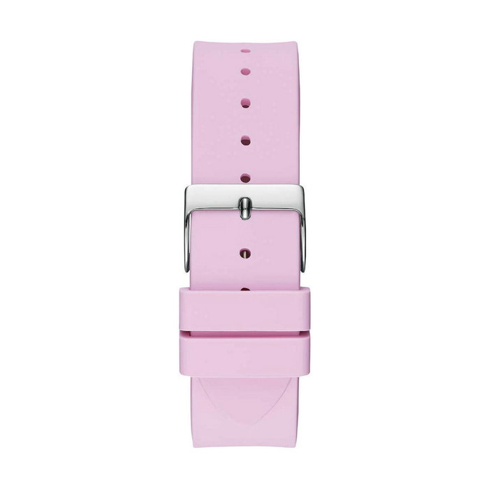 Guess W1223L1 avec bracelet rose et boîtier argenté Guess W1223L1 avec bracelet rose et boîtier argenté