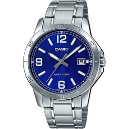 Montre Homme Casio CASUAL DATE STEEL - BLUE Argenté (Ø 41,5 mm) (Ø 47 mm)