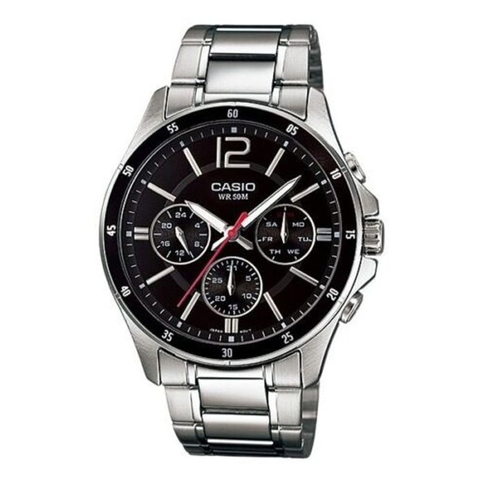 Montre Homme Casio MTP1374D1AVDF Noir Argenté (Ø 35 mm) (Ø 47 mm)