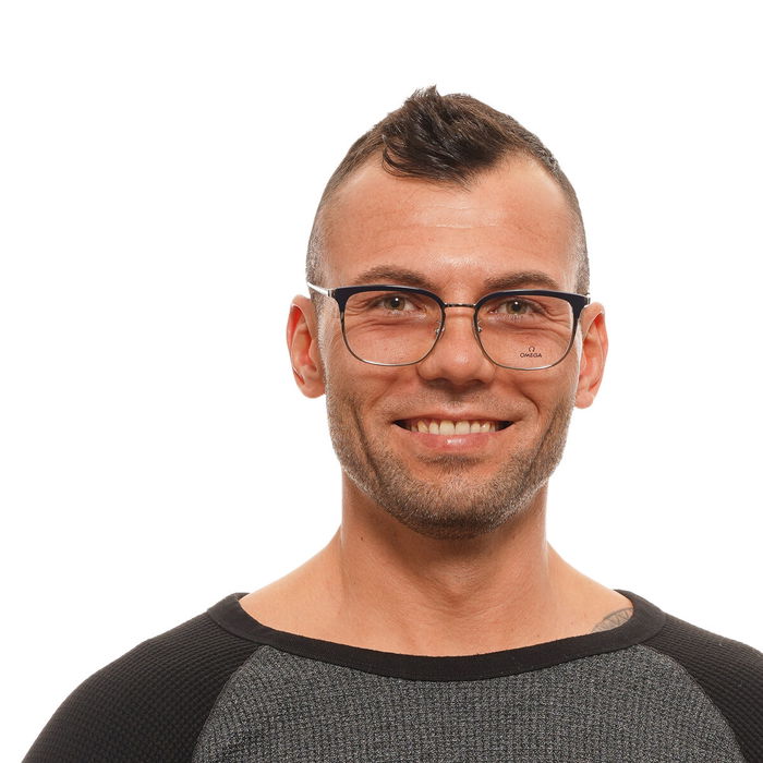 Monture de Lunettes Homme Omega OM5018H55092 Bleu Ø 55 mm