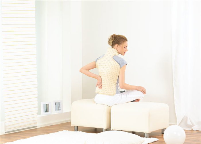 Beurer HK-58-LED Coussin chauffant électrique LED pour cervical et dorsal, taille 42x62 cm