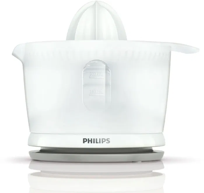 Philips HR2738/00 Presse-agrumes électrique 500 ml (0.5L) Blanc - Compact, Entièrement Démontable, Design Anti-goutte - Daily Collection