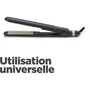 BaByliss ST089E Straight 230 - Lisseur Céramique Multi-Voltage - Plaques Flottantes 24x95mm, 2 Températures (200°C/230°C), Cordon Rotatif 2m