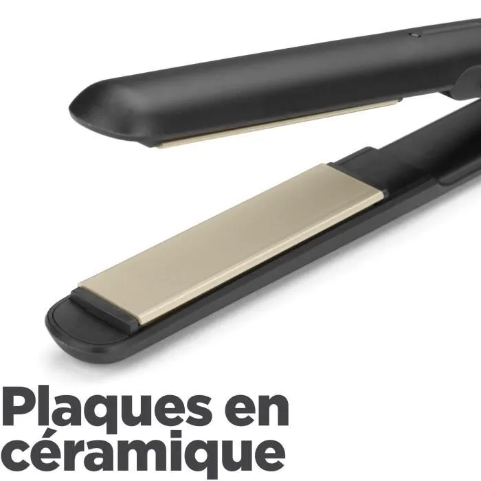 BaByliss ST089E Straight 230 - Lisseur Céramique Multi-Voltage - Plaques Flottantes 24x95mm, 2 Températures (200°C/230°C), Cordon Rotatif 2m