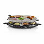 Raclette Princess 8 Oval Stone Grill Party Noir Gris
