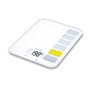 Beurer KS-19 Séquence Balance de Cuisine Électronique avec Écran LCD et Surface en Verre, Fonction Tara, Capacité 5 kg, Blanc