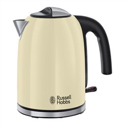 Russell Hobbs 20415-70 Bouilloire électrique Colours Plus+ 1.7 L crème avec fonction ébullition rapide (1 tasse en 50 s) et bec verseur anti-gouttes